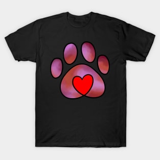 Pet Love Tiedye Red T-Shirt